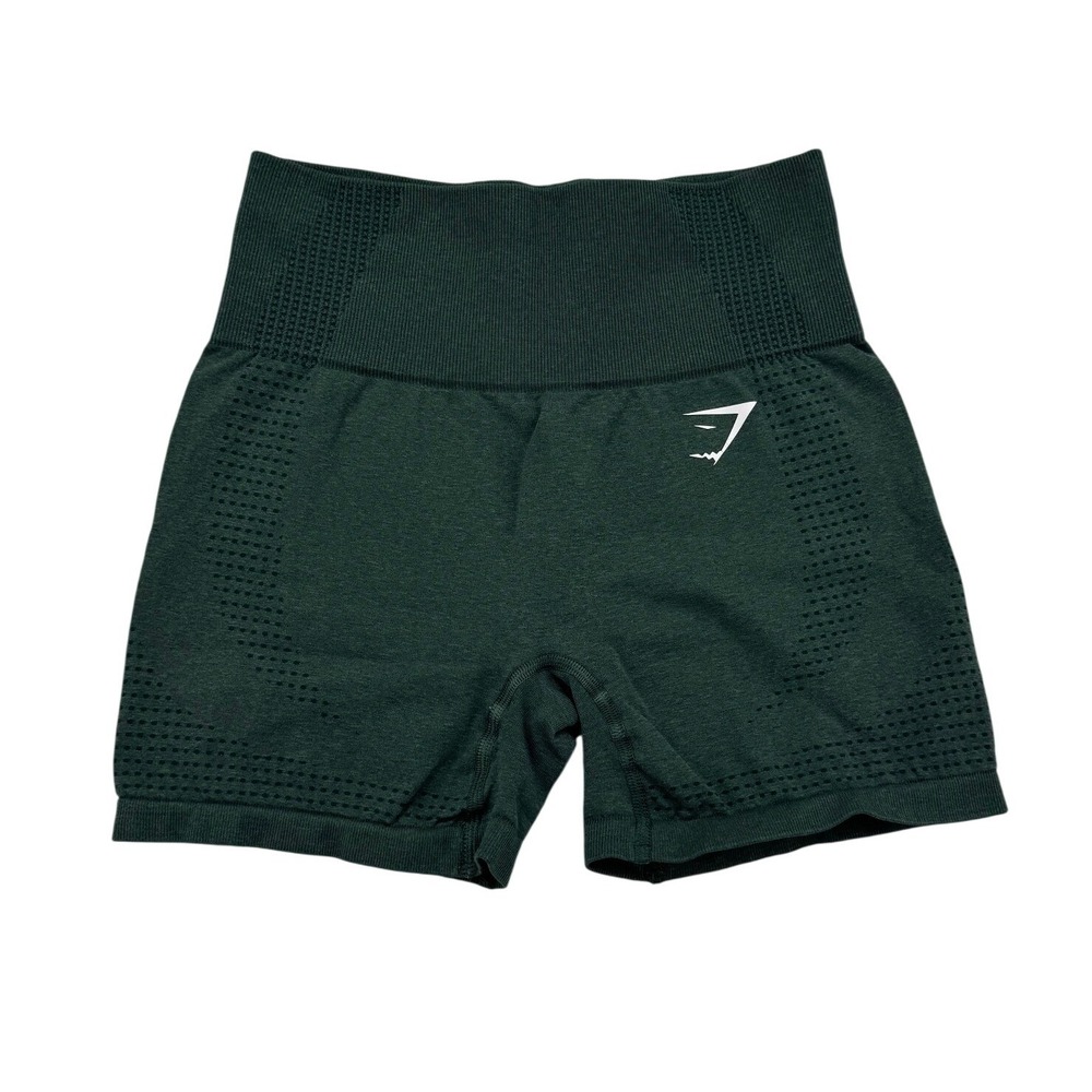 Gymshark Vital Seamless 2.0 Shorts Womens XS Green Good High Rise Marl